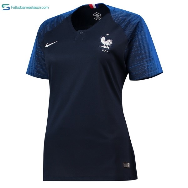 Camiseta Francia 1ª Mujer 2018 Azul